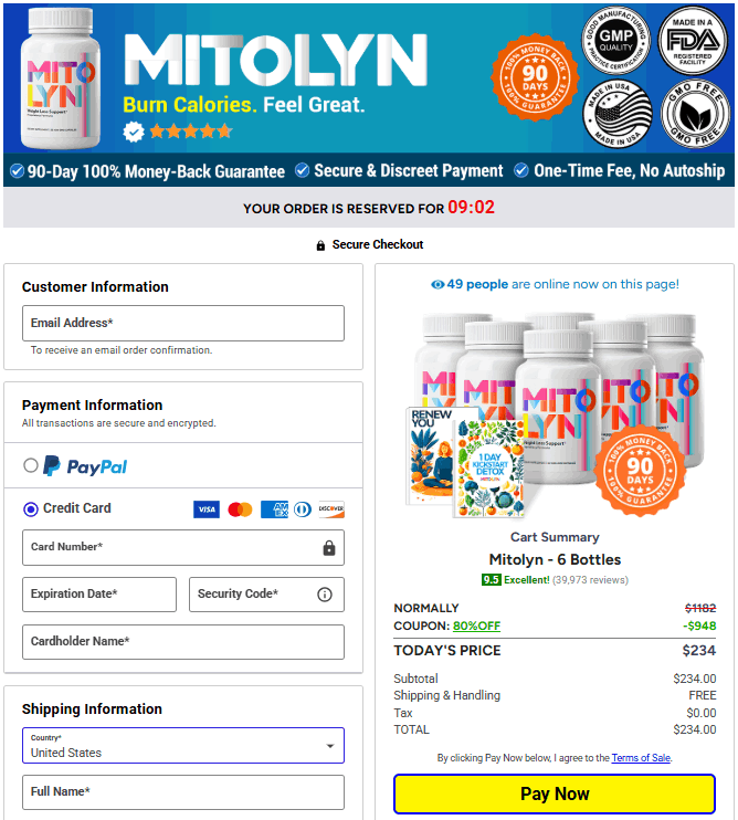 Mitolyn Checkout Official